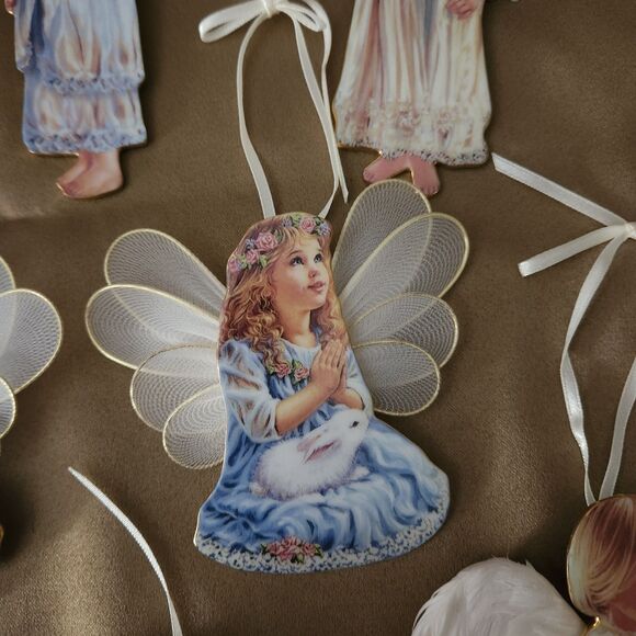 Lot of 11 Heaven's Little Angels Ornaments by Donna Gelsinger Bradford Editions - Picture 5 of 8